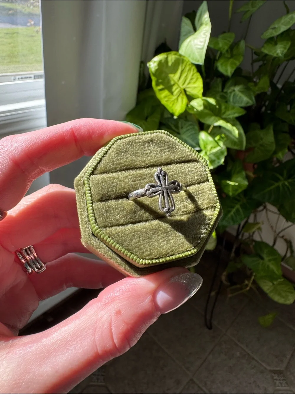 Silver Cross 925 Ring